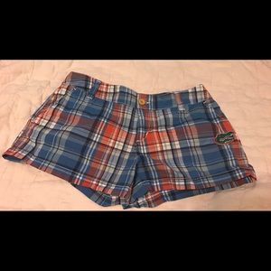 University of Florida plaid shorts.🧡💙🐊